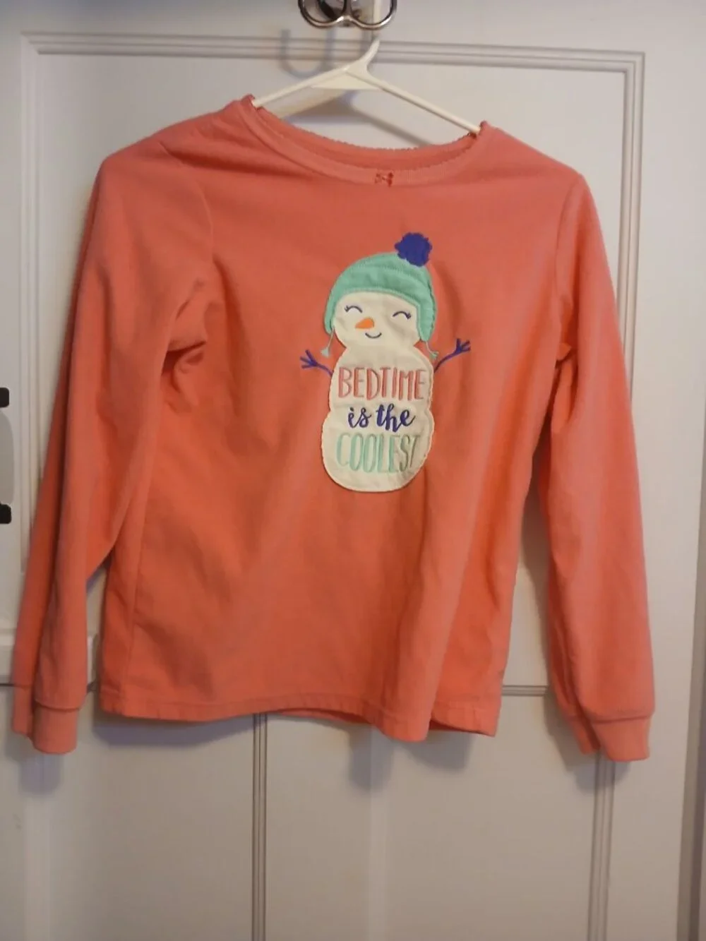 Carter's Girls 12 Pink Snowman Shirt